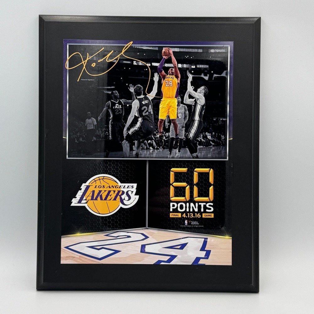 Kobe Bryant Lakers Final Game 60 Points Framed Photo Collage Fanatics‎ Authentic